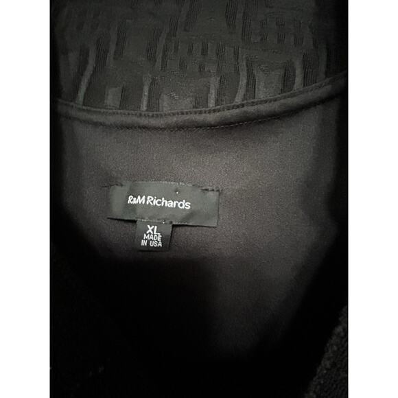 NWT- XL Black R & M Richards Mock Twin Set Women Festive Formal Or Casual Top - Picture 4 of 11